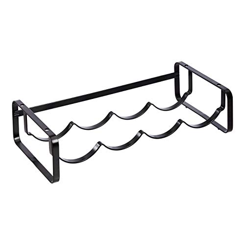 AmazonBasics Portabottiglie da Tavolo Acciaio Confezione da 1 Nero