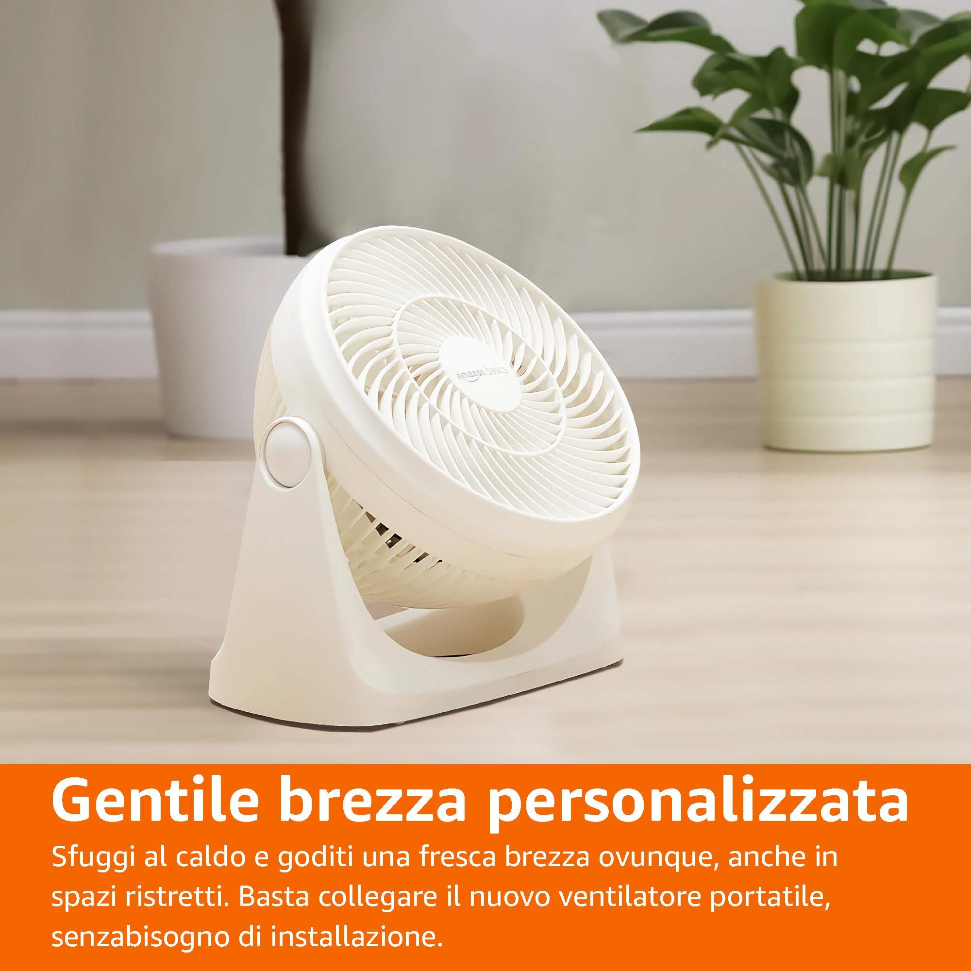 Amazon Basics ventilatore da tavolo 18 cm bianco 3 velocita