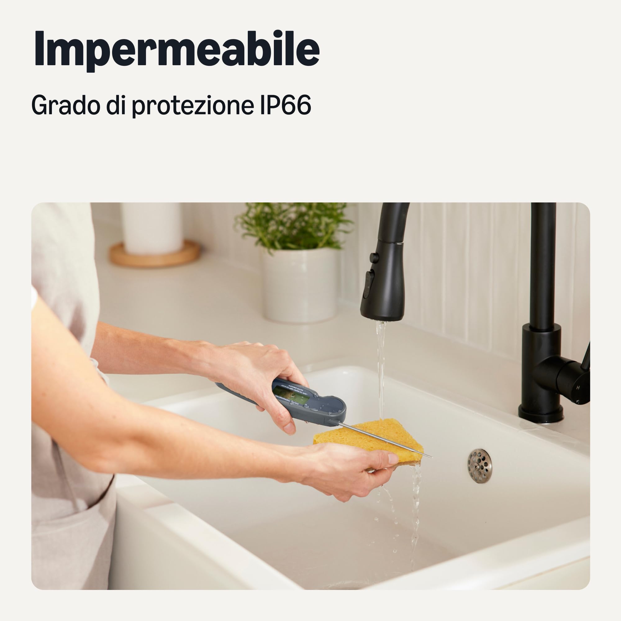Amazon Basics Termometro Carne Digitale Istantaneo Impermeabile