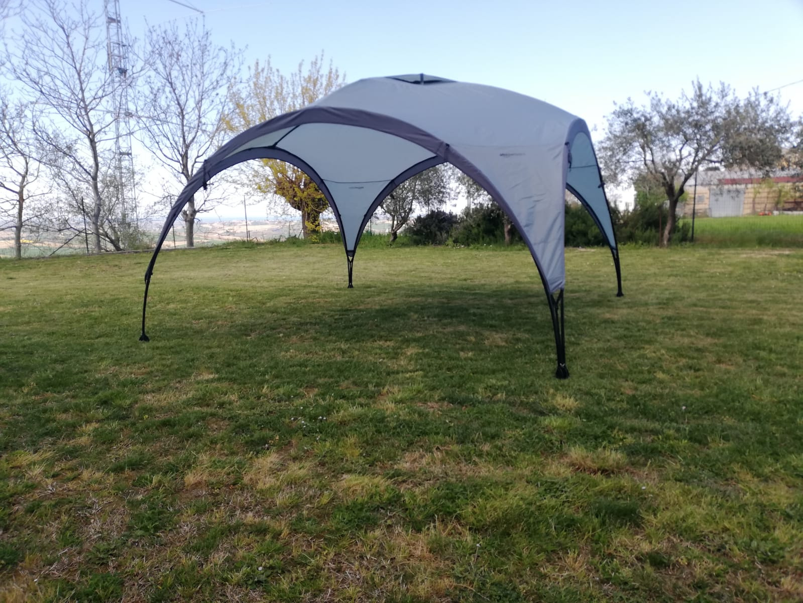 Amazon Basics Gazebo Giardino Spiaggia 3,65x3,65 m Verde