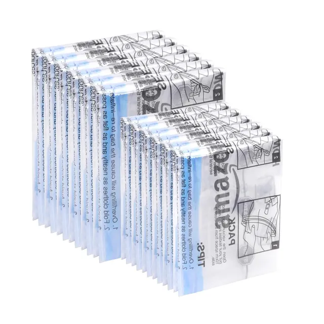 Amazon Basics sacchetti viaggio arrotolabili 12 pezzi trasparenti