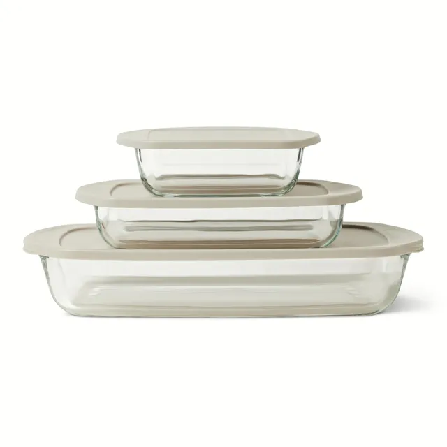 Amazon Basics set pirofile vetro forno 6 pezzi grigio