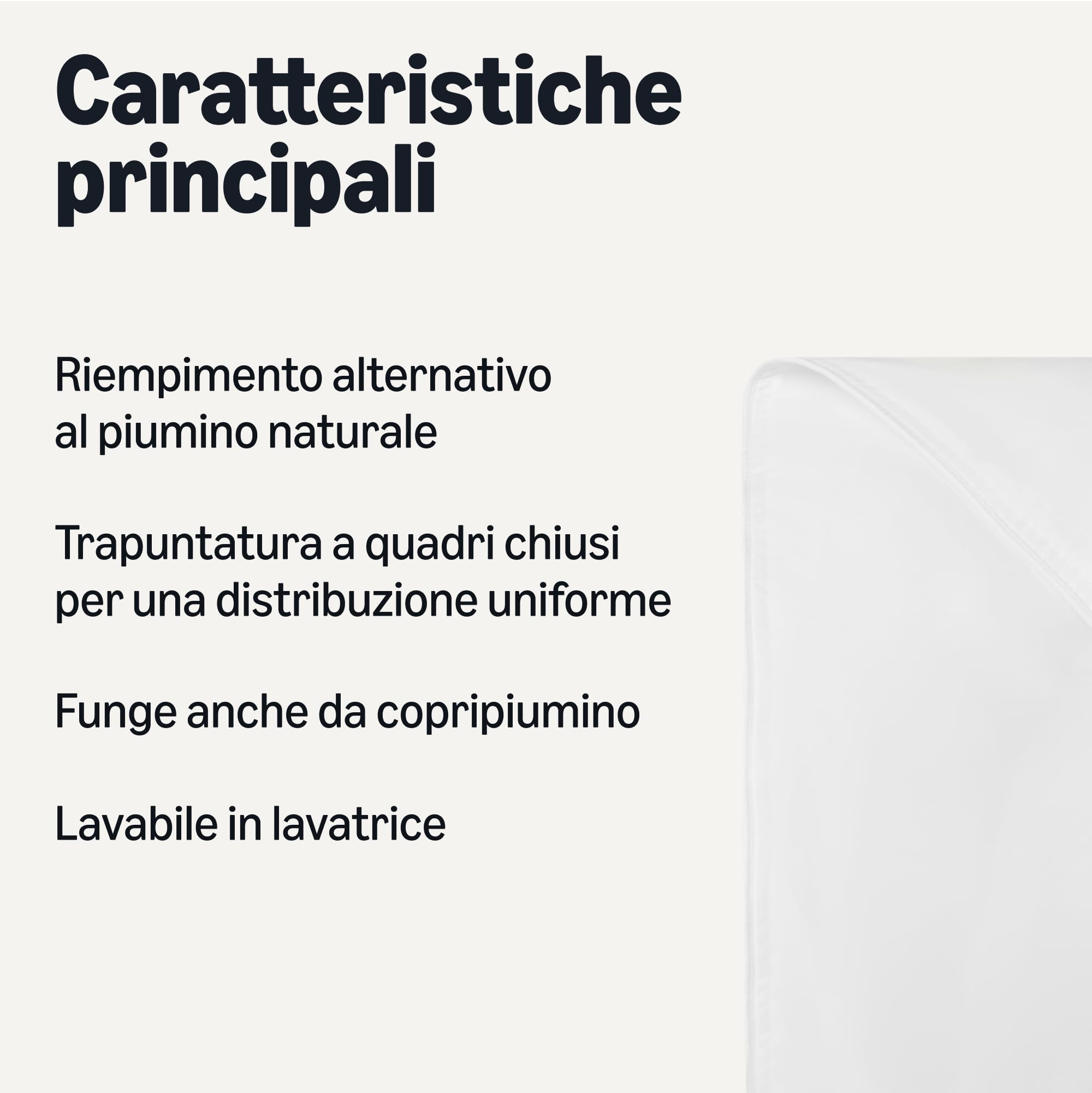 Amazon Basics Piumino 4 Stagioni Matrimoniale 225x220 Bianco