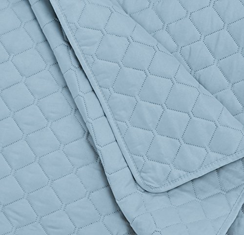 Amazon Basics copriletto trapuntato blu rombi 170x210 cm