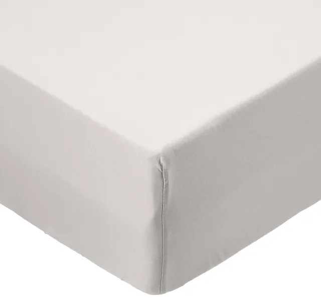 AmazonBasics Lenzuolo con Angoli 90x190 Grigio Chiaro Microfibra
