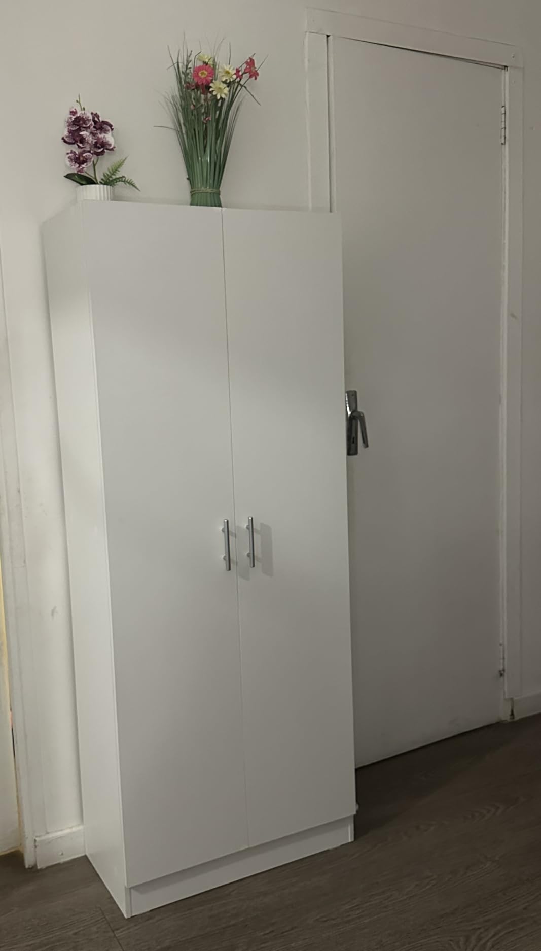 Amazon Basics Armadio Dispensa Bianco 2 Ante 60x31,5x152,5 cm