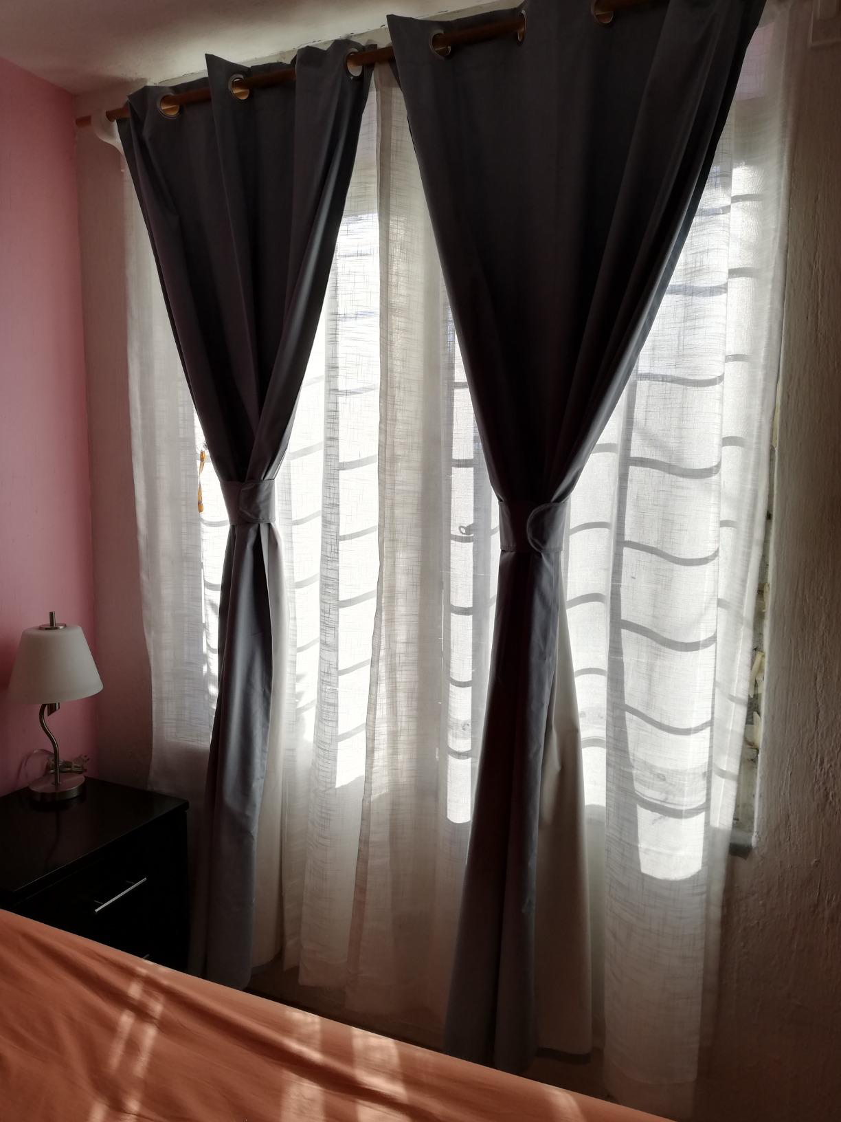 AmazonBasics Sheer Classic tenda trasparente 2 pz grigio scuro 50x95 occhielli