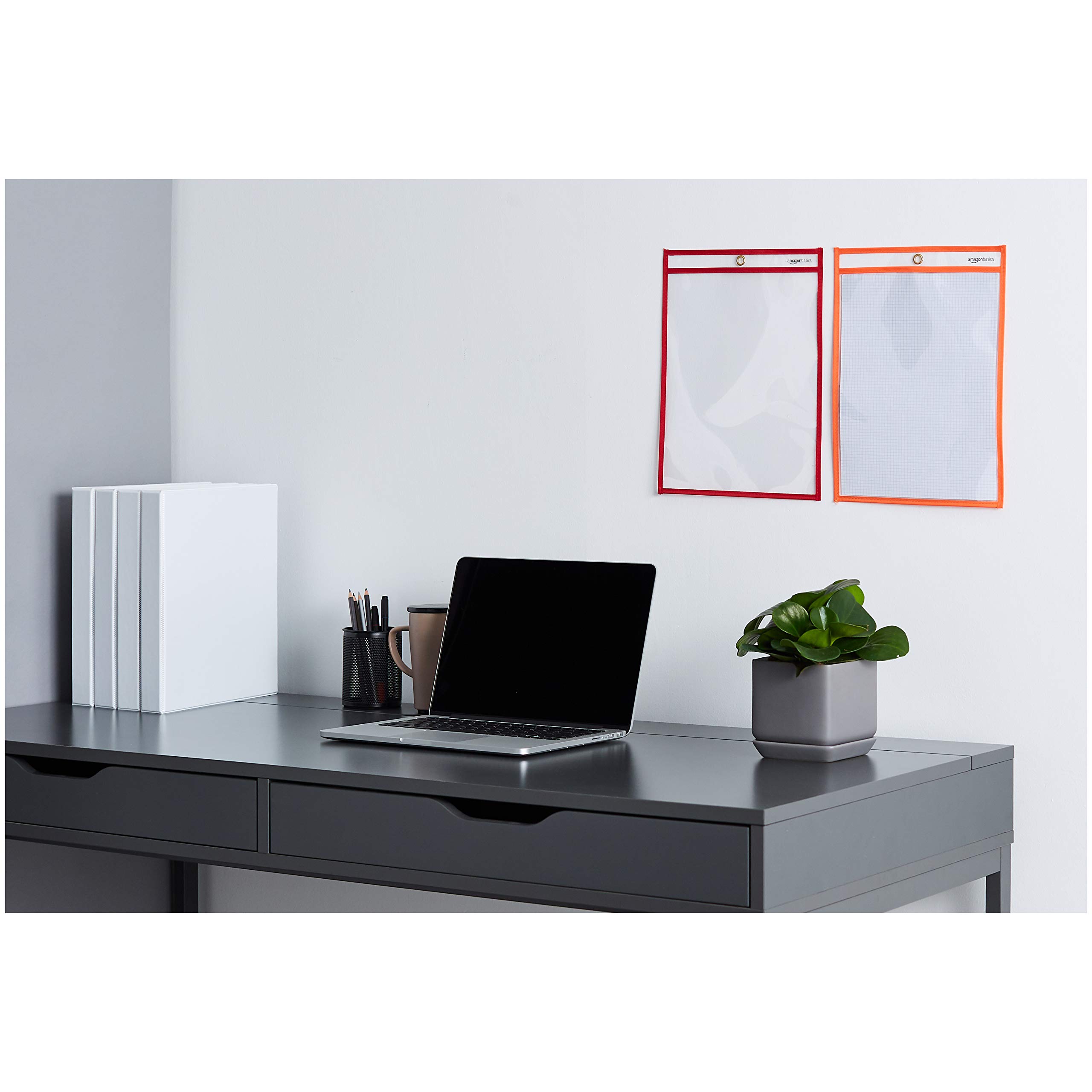 Amazon Basics Buste Trasparenti A4 Cancellabili 25pz Colori