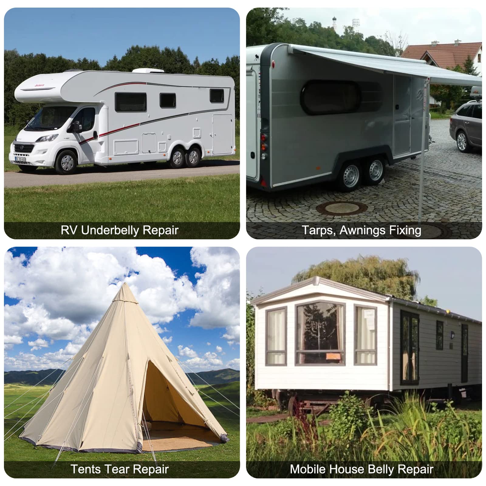 RealPlus Nastro Sottomano Camper 10,2cm x 30,4m Extra Adesivo
