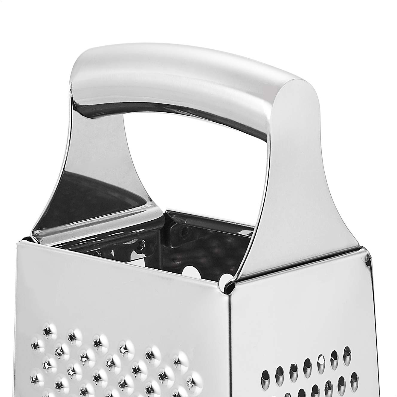 Amazon Basics grattugia formaggio 4 lati acciaio 22,9 cm nero