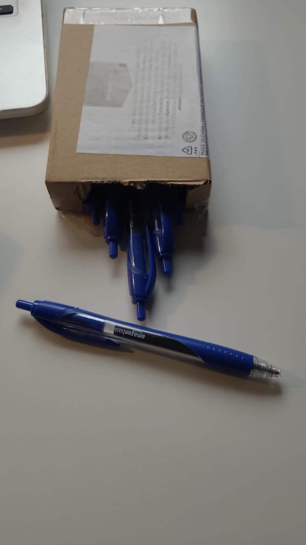 AmazonBasics Penne Gel Blu 0,7 mm 12 Pezzi Asciugatura Rapida