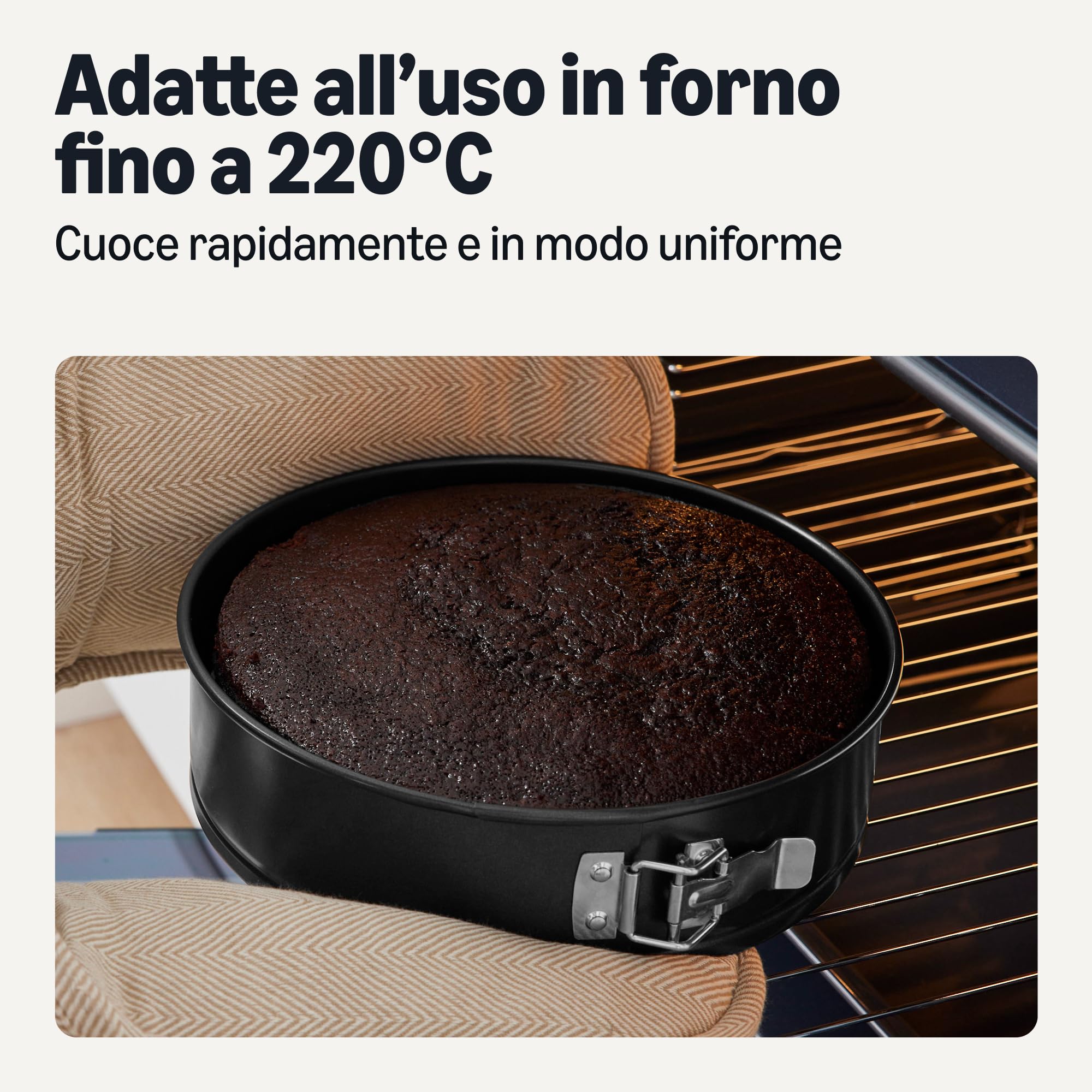 Amazon Basics Teglia a Cerniera 25,4 cm Antiaderente