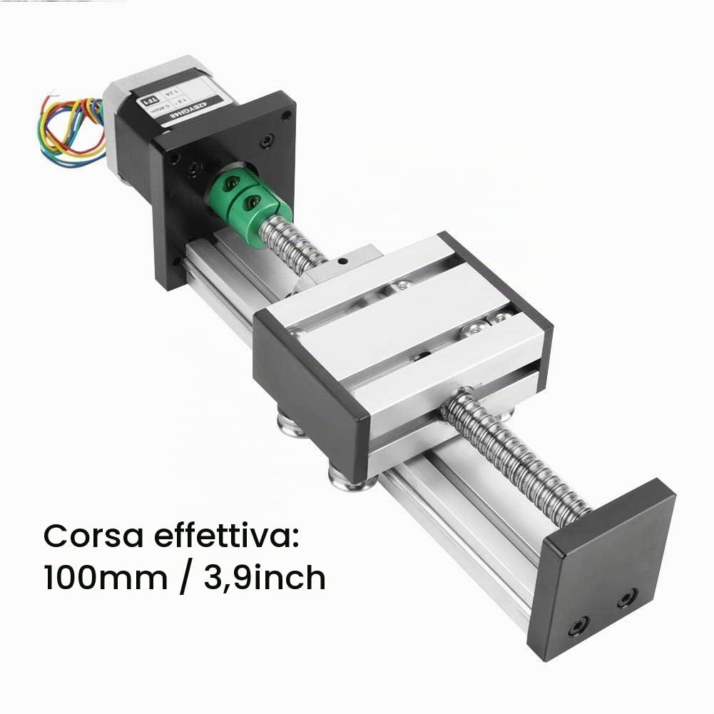 Elprico guida lineare 100 mm vite 1204 con motore