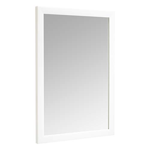 AmazonBasics Specchio da parete 51x71 cm bianco cornice standard
