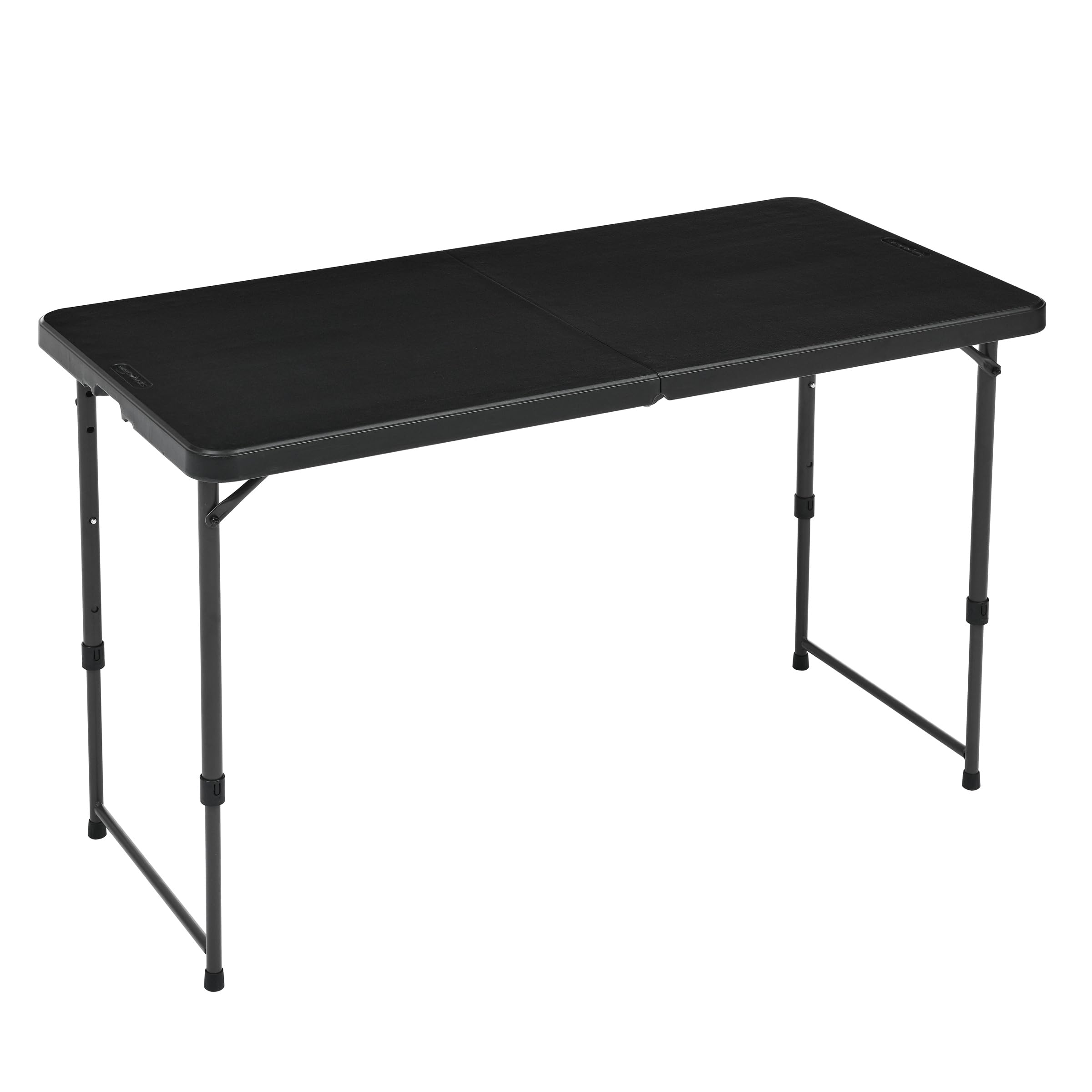 AmazonBasics Tavolo Pieghevole 121 cm Nero Altezza Regolabile