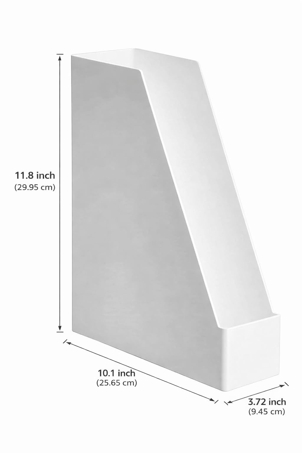 Amazon Basics Organizer Portariviste Plastica 2pz Bianco