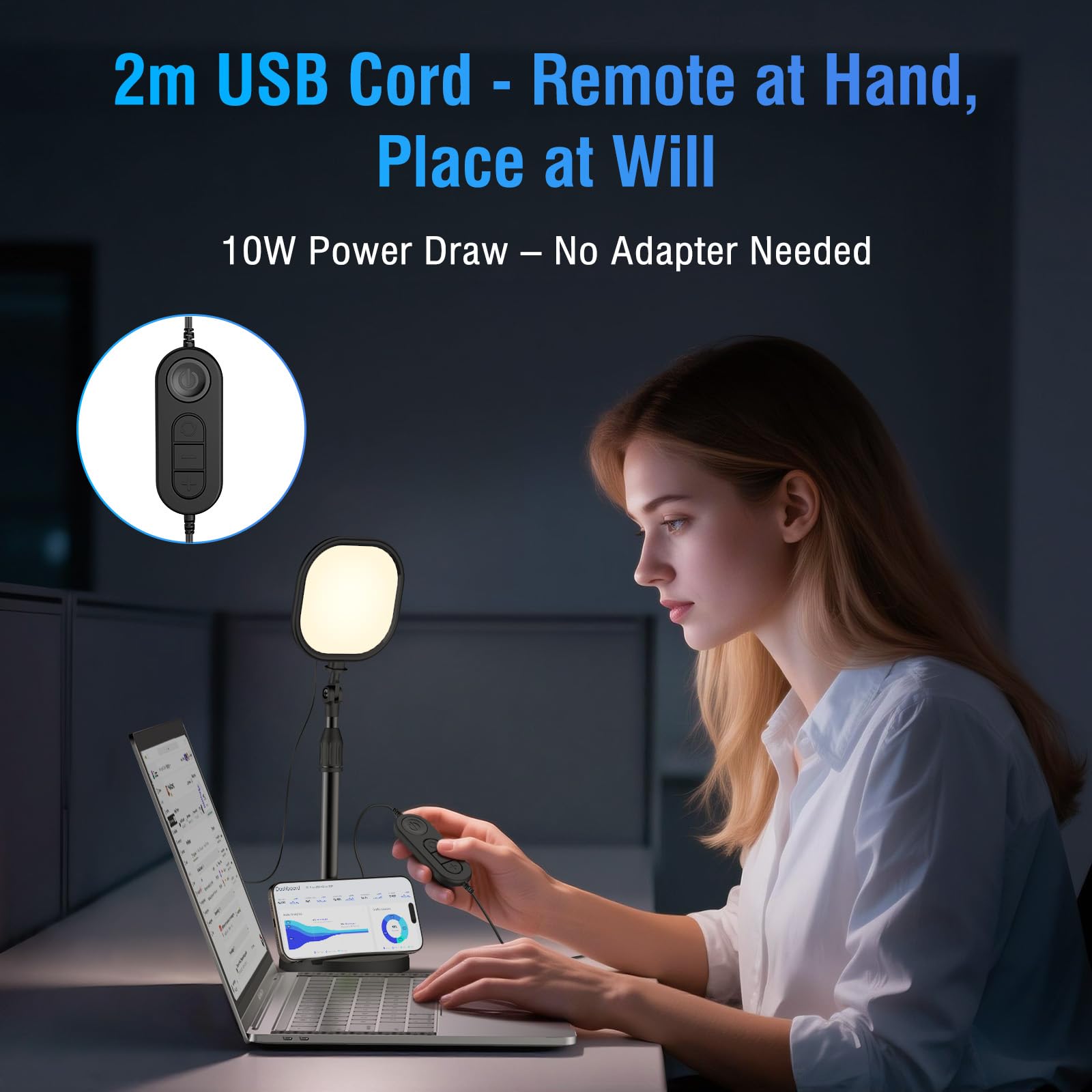 RealPlus Streaming lampada LED supporto telescopico USB