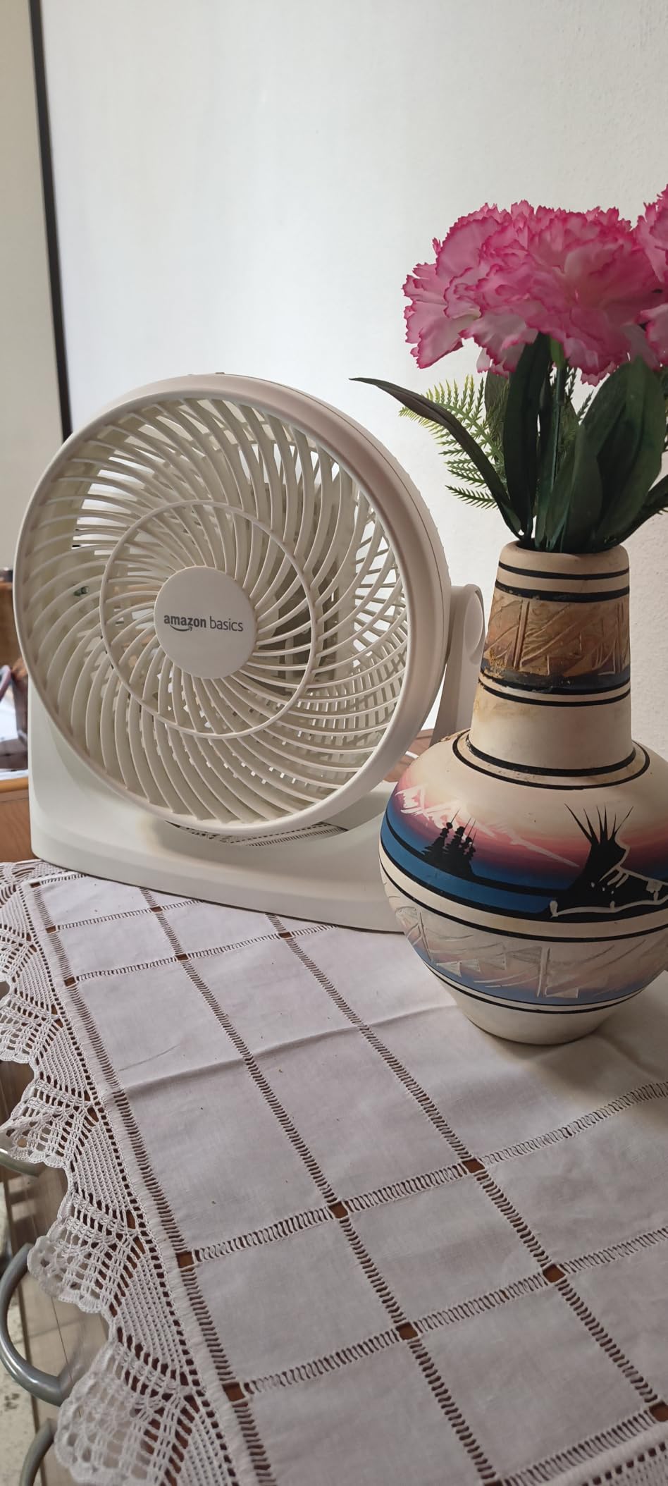 Amazon Basics ventilatore da tavolo 18 cm bianco 3 velocita