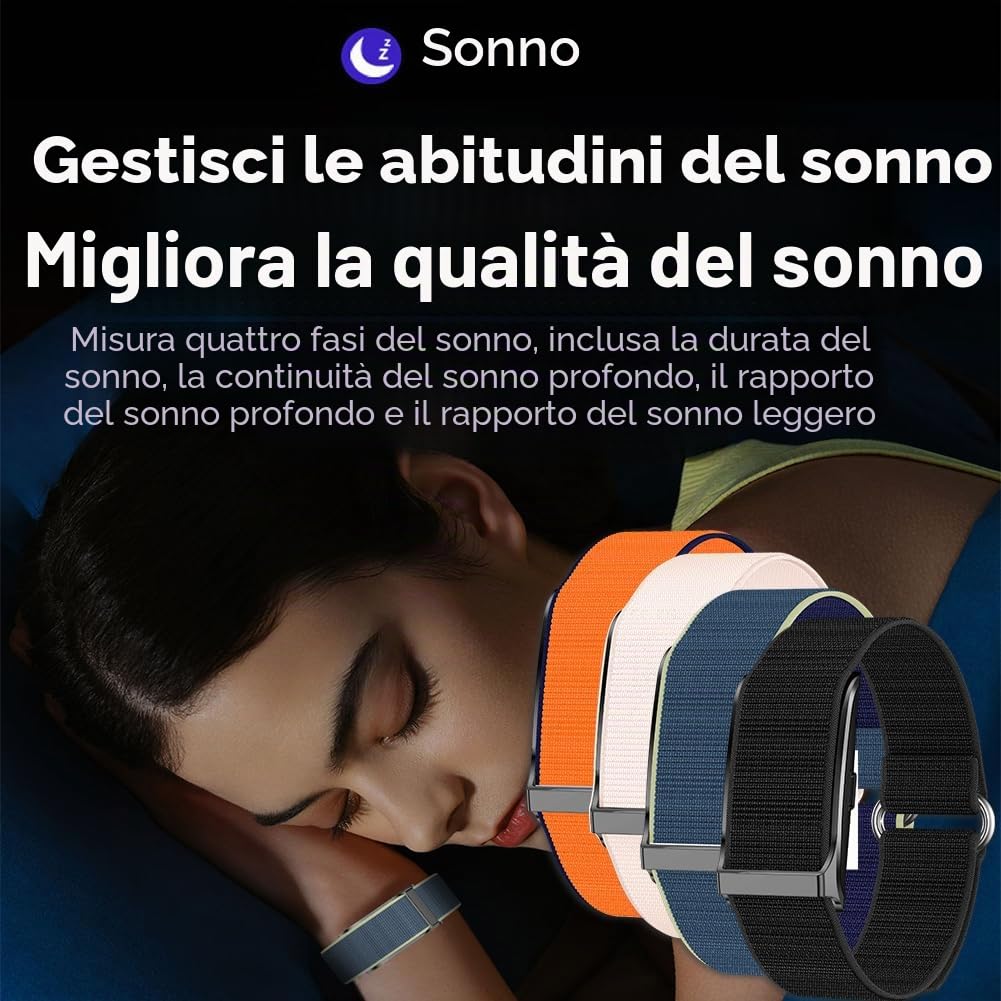 Elprico braccialetto fitness senza schermo blu 45 giorni impermeabile