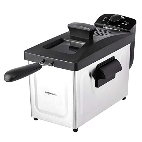 Amazon Basics Friggitrice elettrica 3 litri inox 1500W