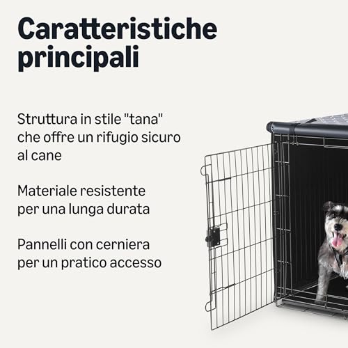 Amazon Basics Copertura Gabbia Cani 122 cm Motivo Poliestere