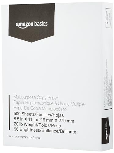 Amazon Basics carta per stampante multifunzione 500 fogli letter