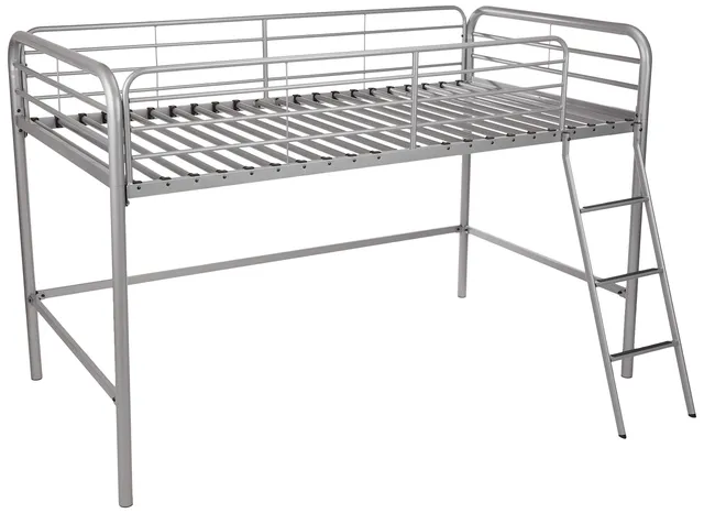 AmazonBasics Letto a Soppalco Singolo Metallo Argento