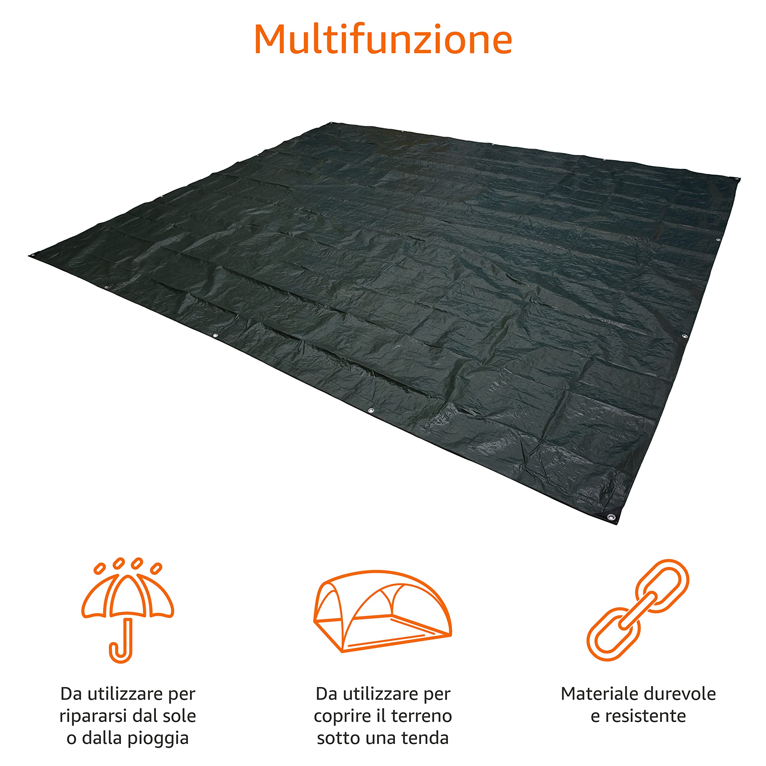 AmazonBasics Telone Campeggio Impermeabile 2,3x2,9m Antistrappo
