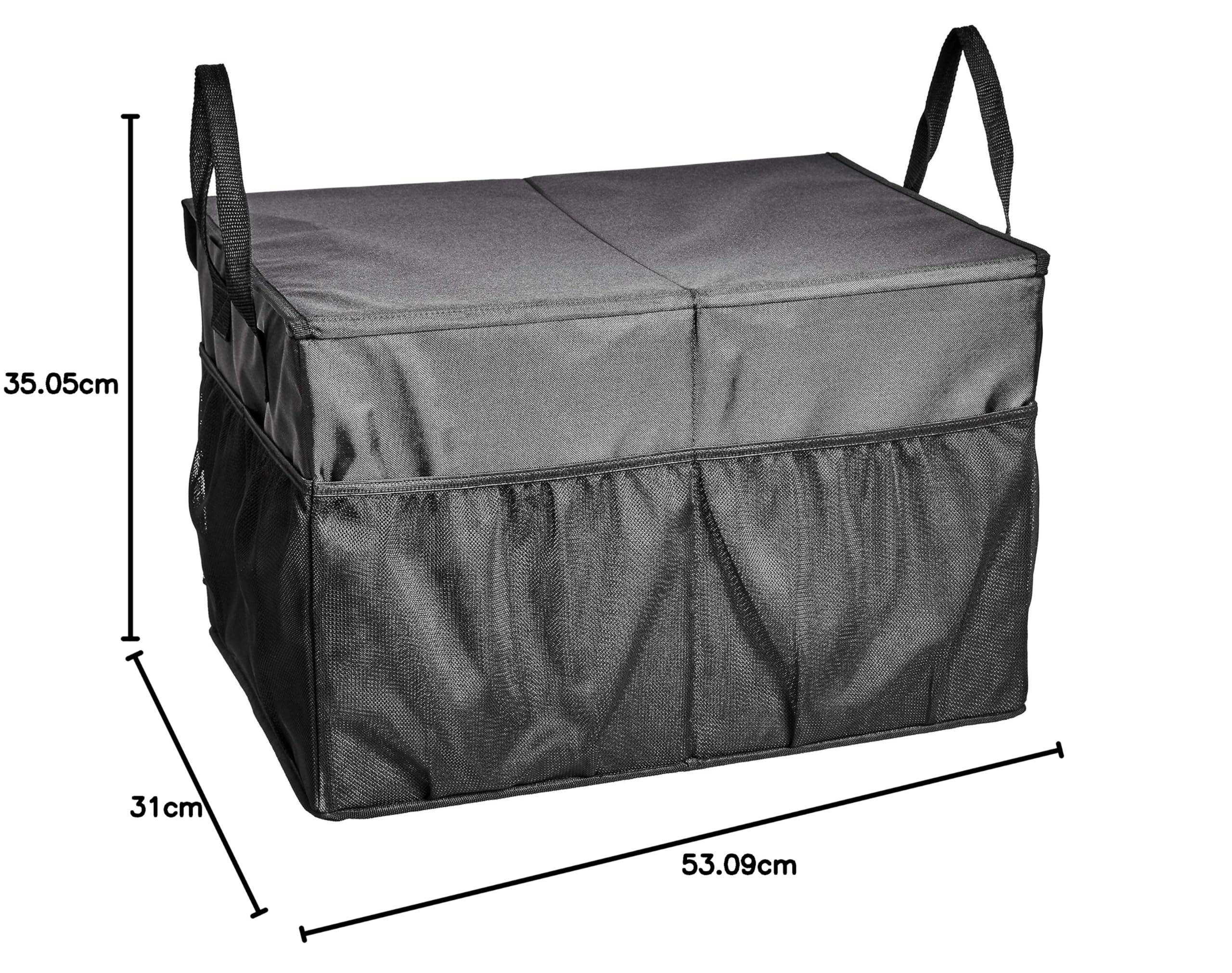 Amazon Basics portaoggetti bagagliaio auto 53x35x31 cm nero