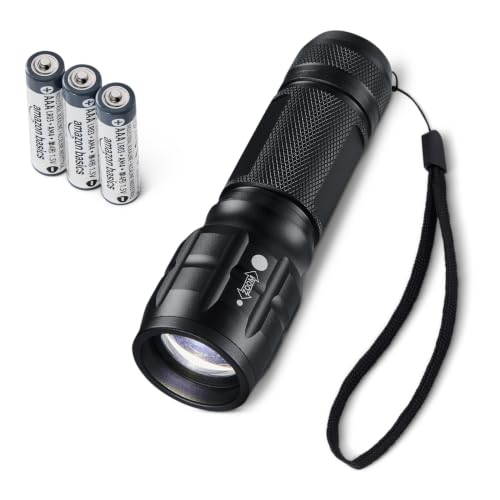 Amazon Basics Torcia Tattica LED 140 Lumen Nera Resistente Acqua