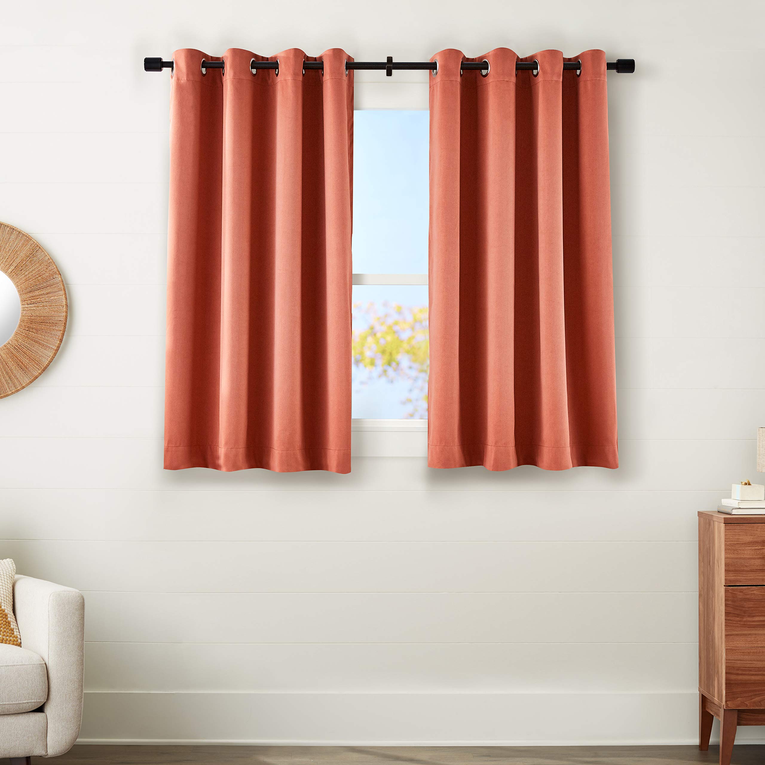 Amazon Basics Theatre Grade tende 132x160 cm terracotta oscuranti 2pz