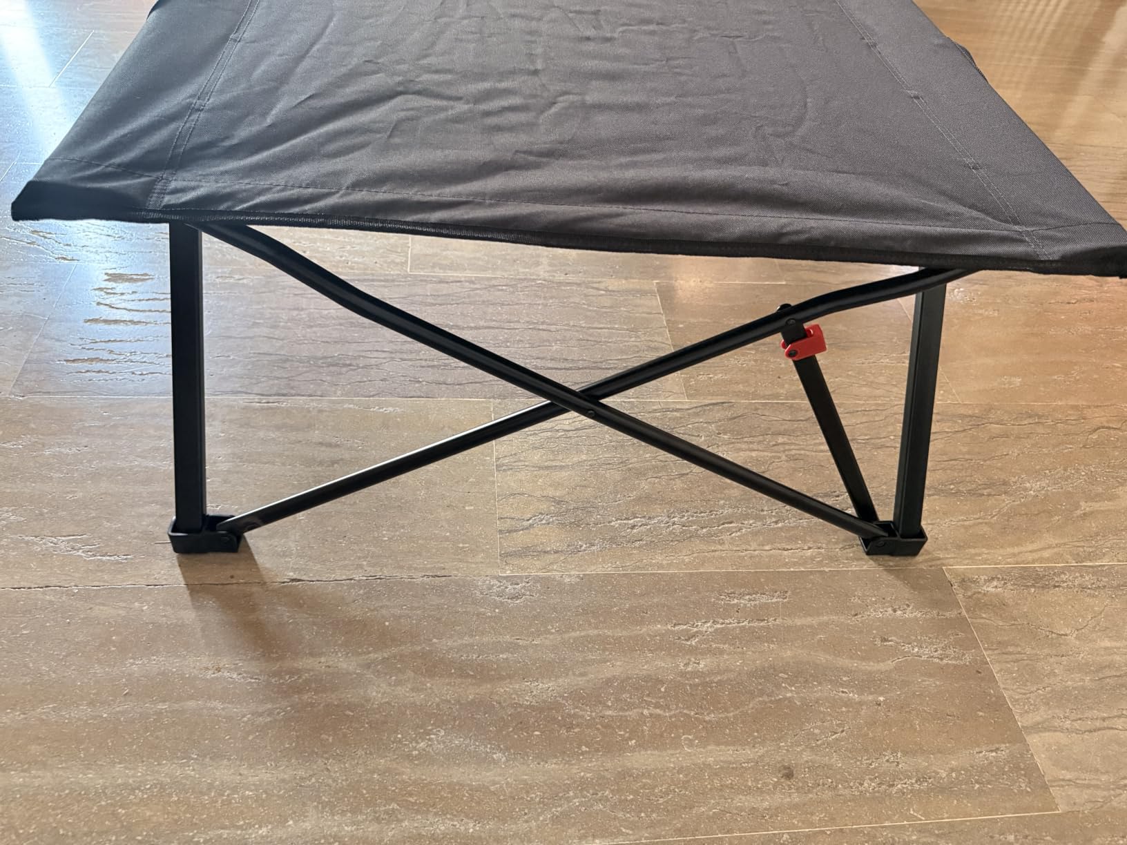 Amazon Basics letto da campeggio pieghevole nero 205 cm acciaio