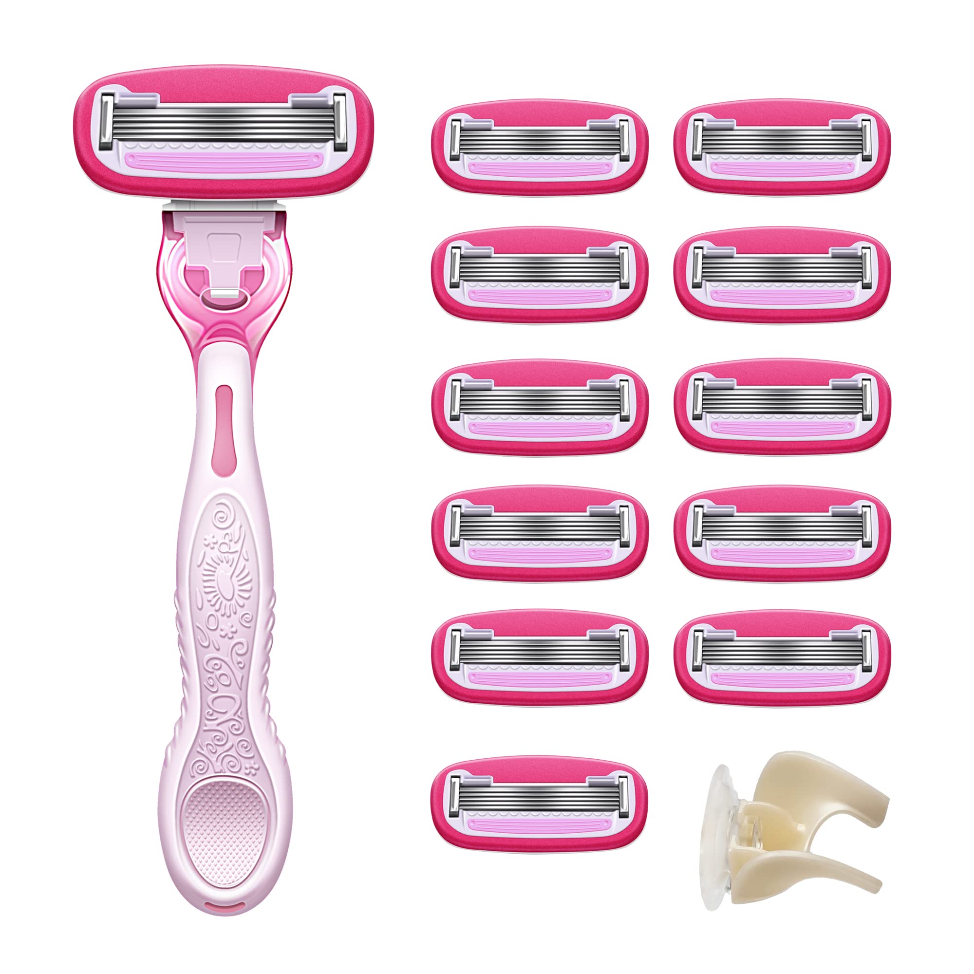 Amazon Basics Rasoio Donna 5 Lame Manico 12 Ricariche Venus