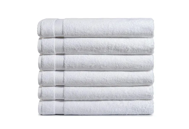 Amazon Basics Haven set asciugamani in cotone bianchi 600 g/mq