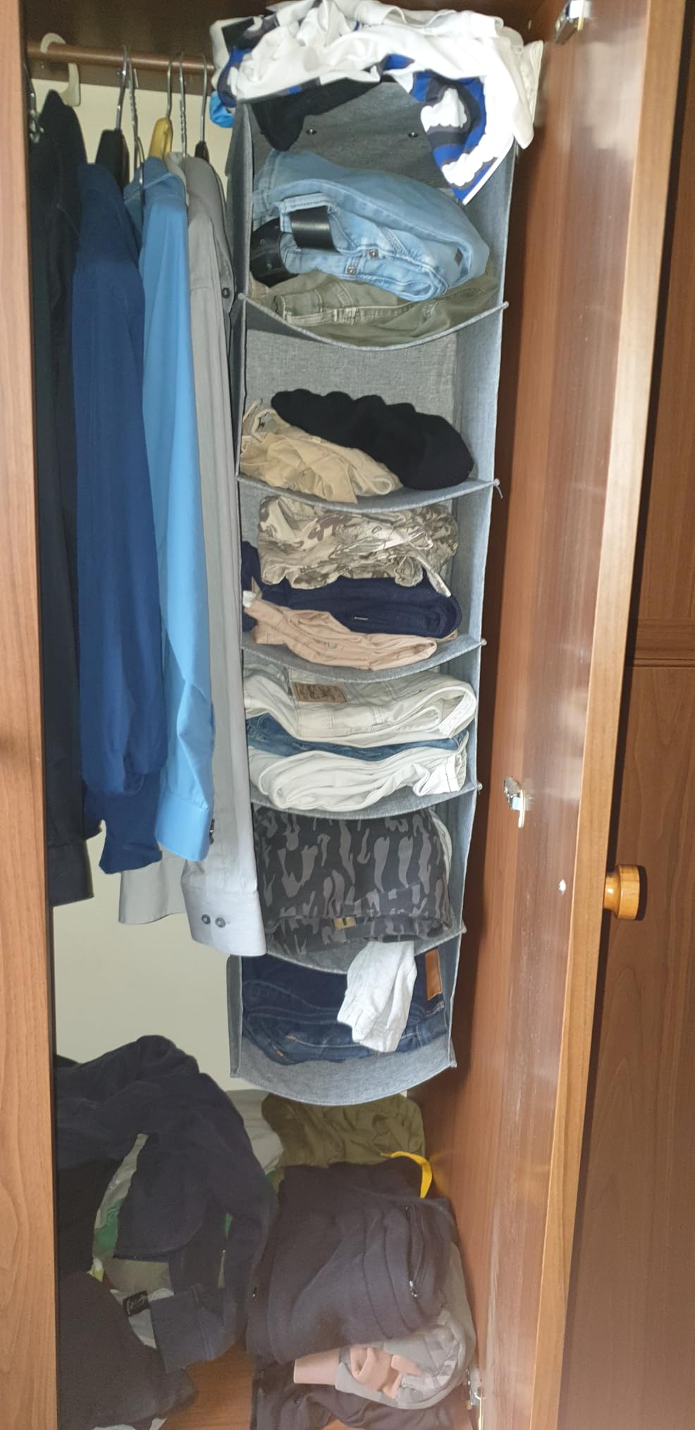 Amazon Basics Organizer Armadio Appeso 6 Ripiani Grigio