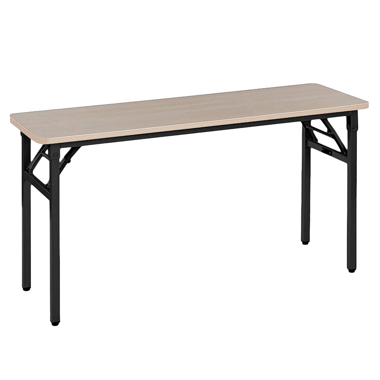 Amazon Basics Tavolo Pieghevole 140 cm Rovere Gambe Nere