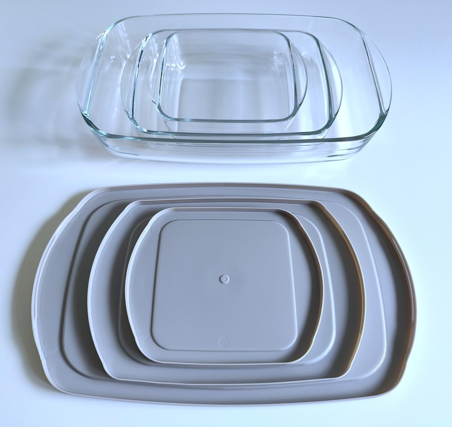 Amazon Basics set pirofile vetro forno 6 pezzi grigio