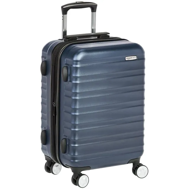 AmazonBasics Trolley Rigido 53,5 cm Blu Marino in Policarbonato