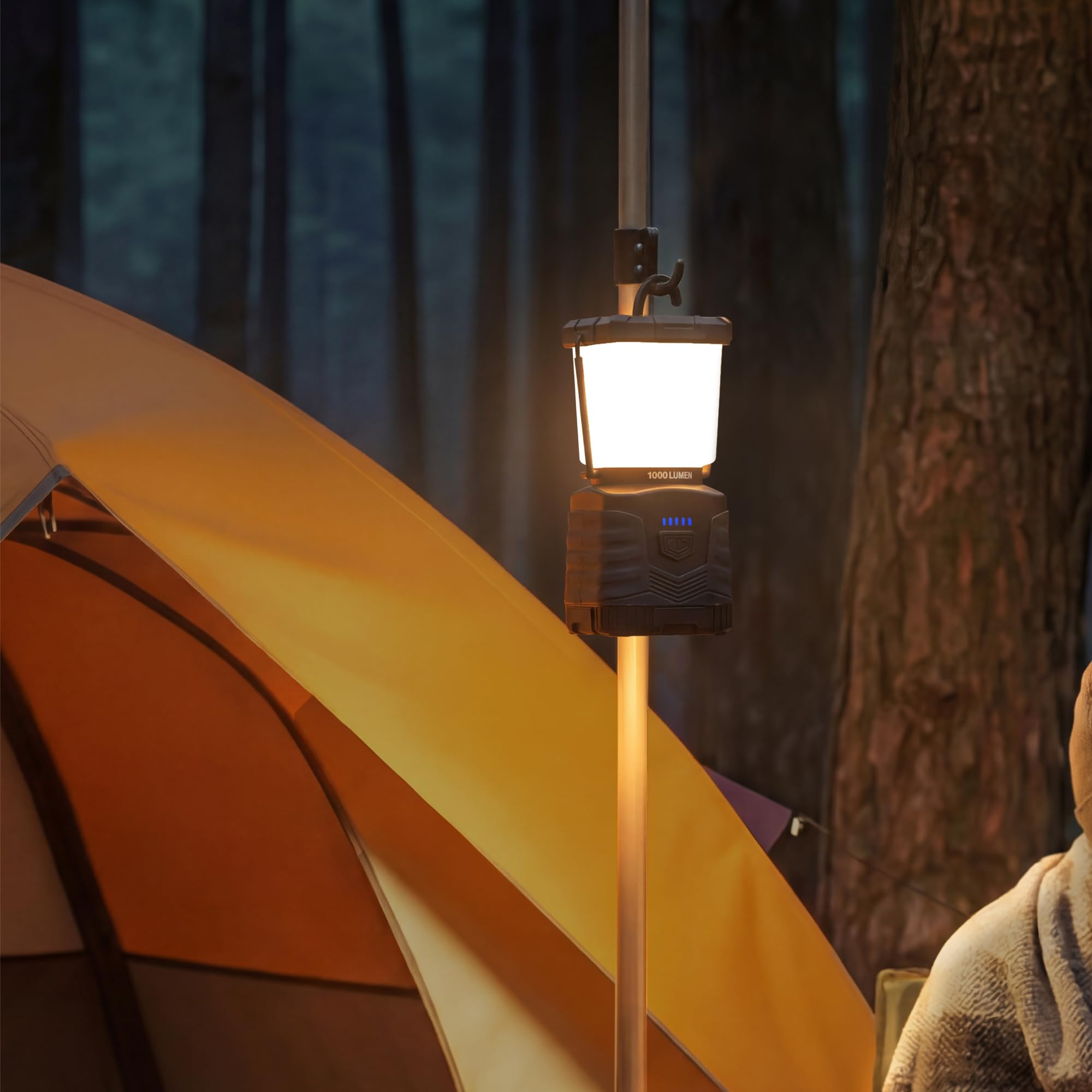 Amazon Basics Lanterna Campeggio LED 1000 Lumen Nera