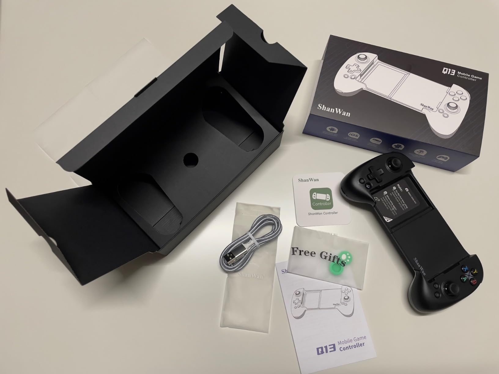 ShanWan controller smartphone nero Bluetooth Android iOS