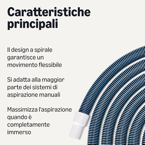 Amazon Basics Tubo Piscina 9,1 m Blu Antischiacciamento