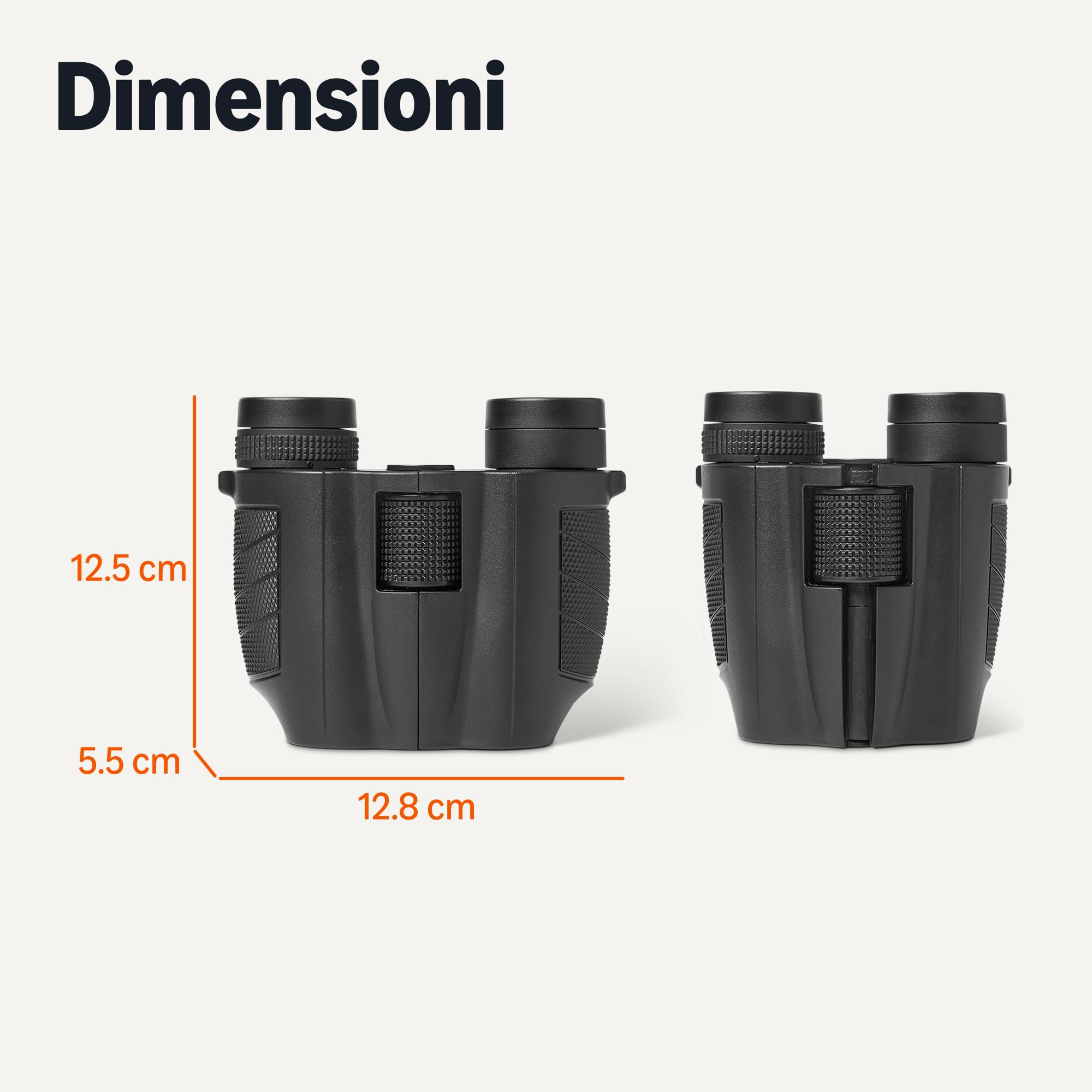 Amazon Basics binocolo compatto 7x25 nero da viaggio