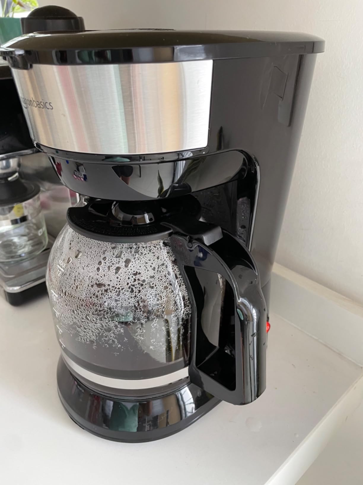 Amazon Basics Caffettiera 12 Tazze Acciaio Nero Filtro