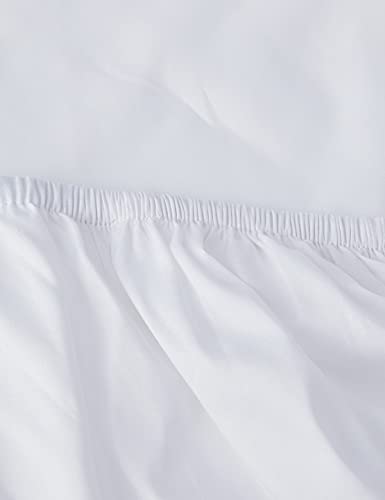 AmazonBasics Lenzuolo con Angoli 180x200 Bianco Cotone