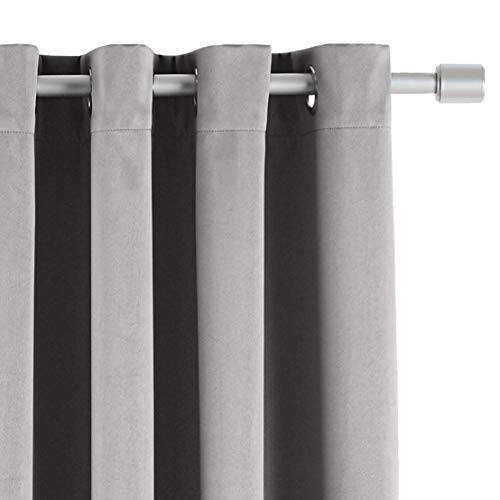 Amazon Basics Theatre Grade tende 132x241 cm grigio oscuranti 2 pezzi