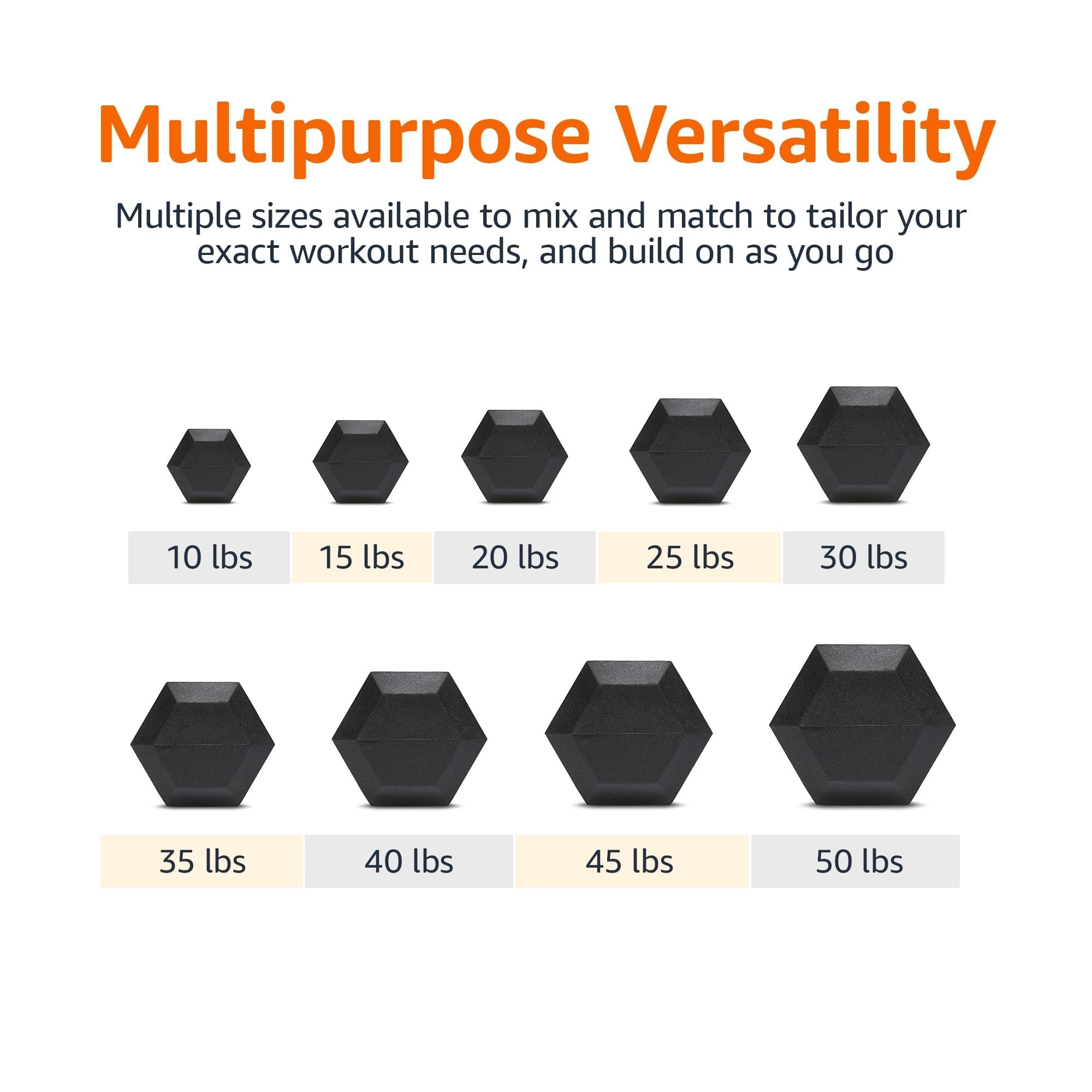 AmazonBasics Manubrio Esagonale 10 lb Rivestito