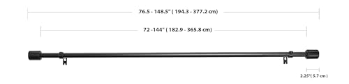 AmazonBasics bastone tenda estensibile 183-366 cm nero
