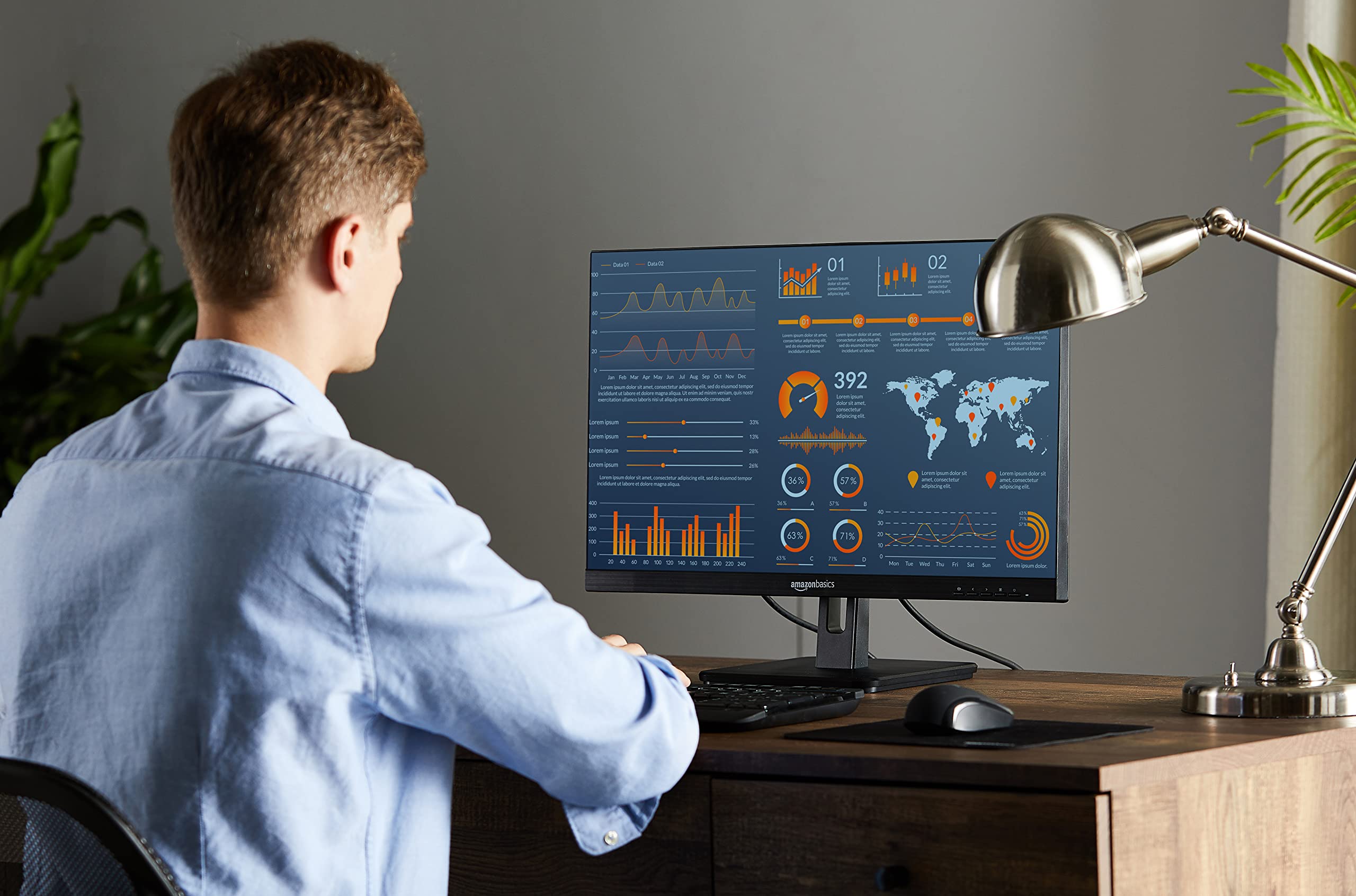 Amazon Basics Monitor IPS 27 Pollici FHD 75Hz HDMI Nero Altoparlanti