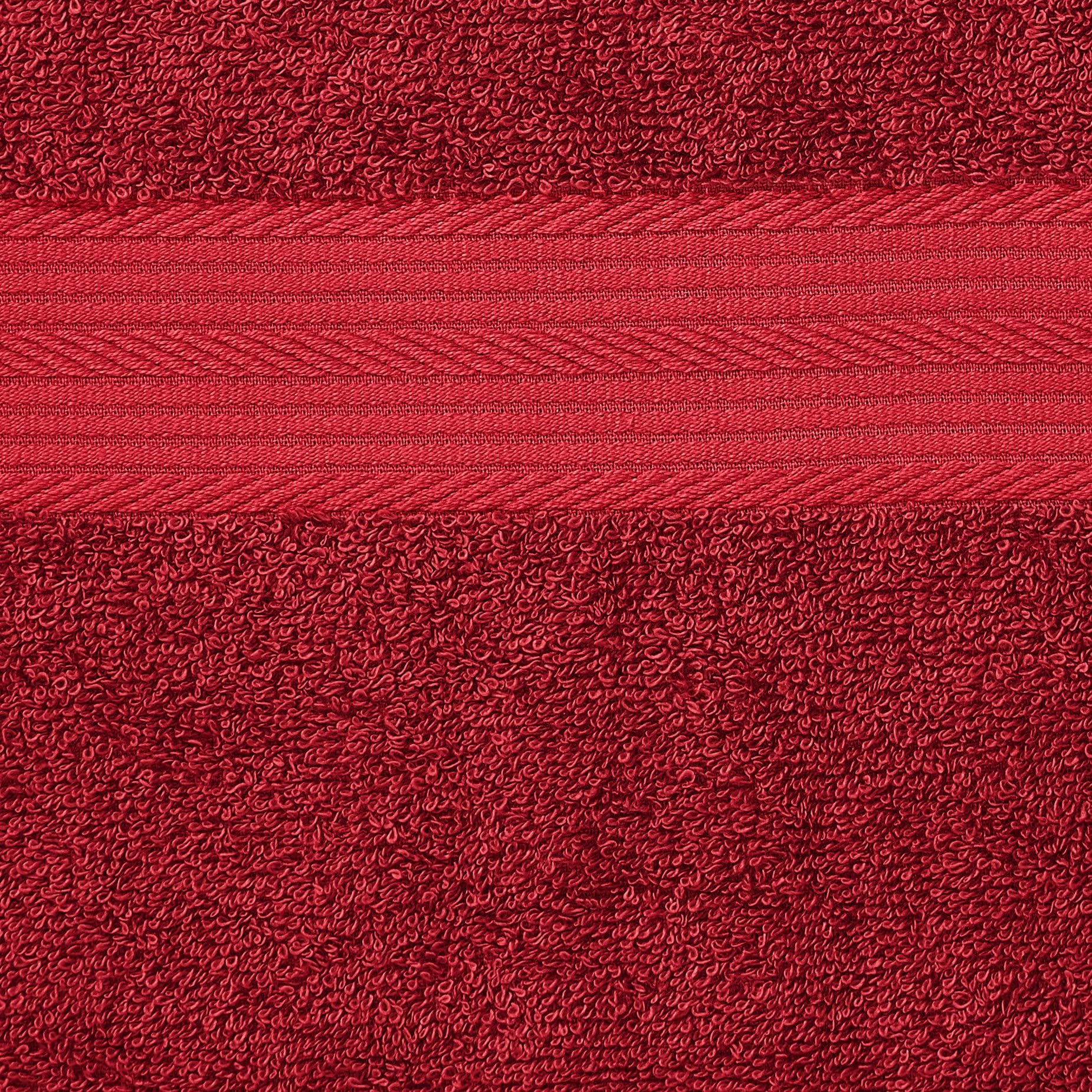 AmazonBasics Set Asciugamani Cotone 6 Pezzi Rosso assorbente