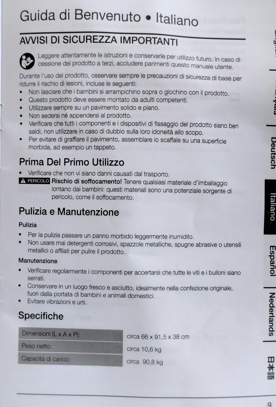 AmazonBasics Carrello cucina 3 ripiani ruote argento